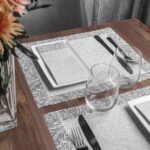 Servilleta 40x40 P-P blanca verona negro C/24px50