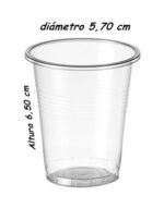 Vaso pp 100ml transp/reutil C/4800uds B/100uds