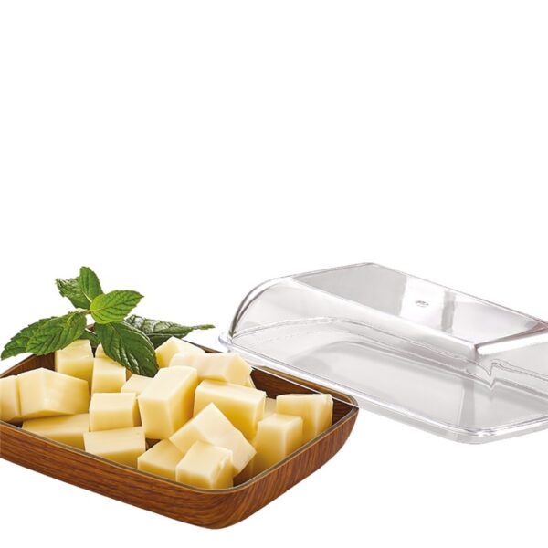 Bandeja rectangular con tapa snack 10x14x0 6cc