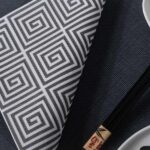 Servilleta 40x40 Airlaid  blan Greca Negro C/6PX50