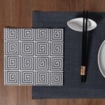 Servilleta 40x40 Airlaid  blan Greca Negro C/6PX50