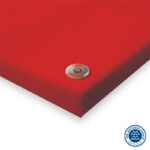 Tabla de cortar 60x40x2cm profesional roja